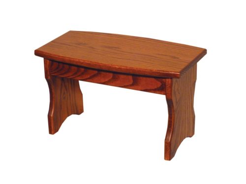 Wooden curved step stool / bench