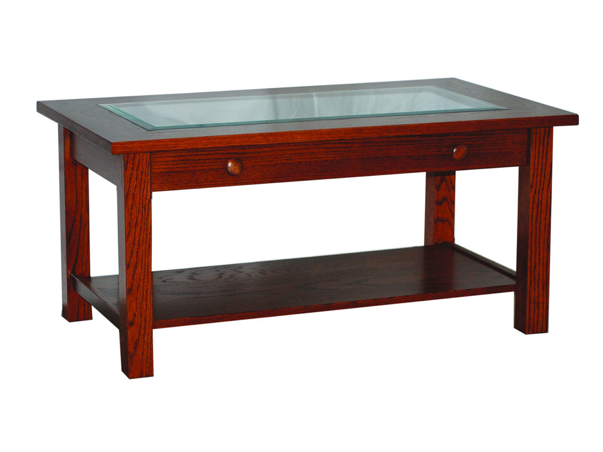 Display Top Coffee Table With Drawer Amish Mercantile
