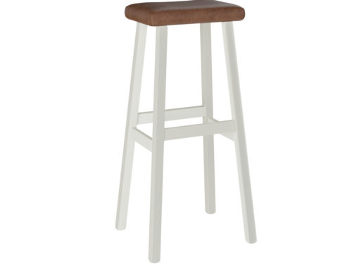 36" Wooden Bar Stool with leather seat